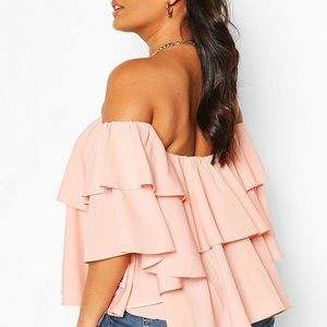 Ruffle off the shoulder top